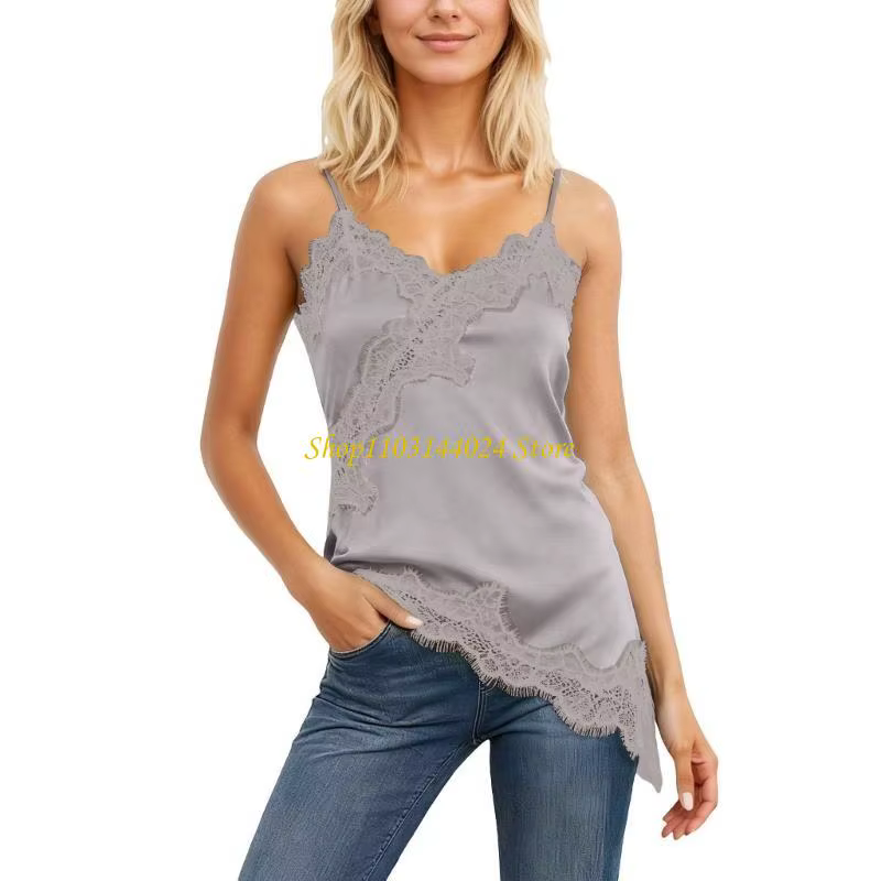 Gilet sans manches en mélange de polyester pour femme