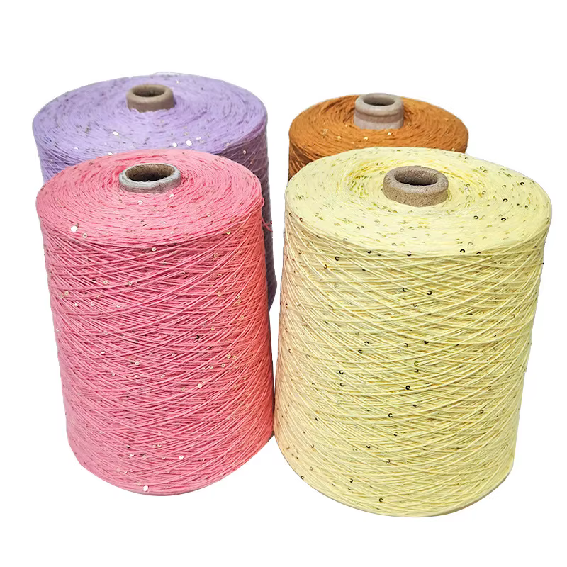 Pelote de Fil à Paillettes 100% Coton