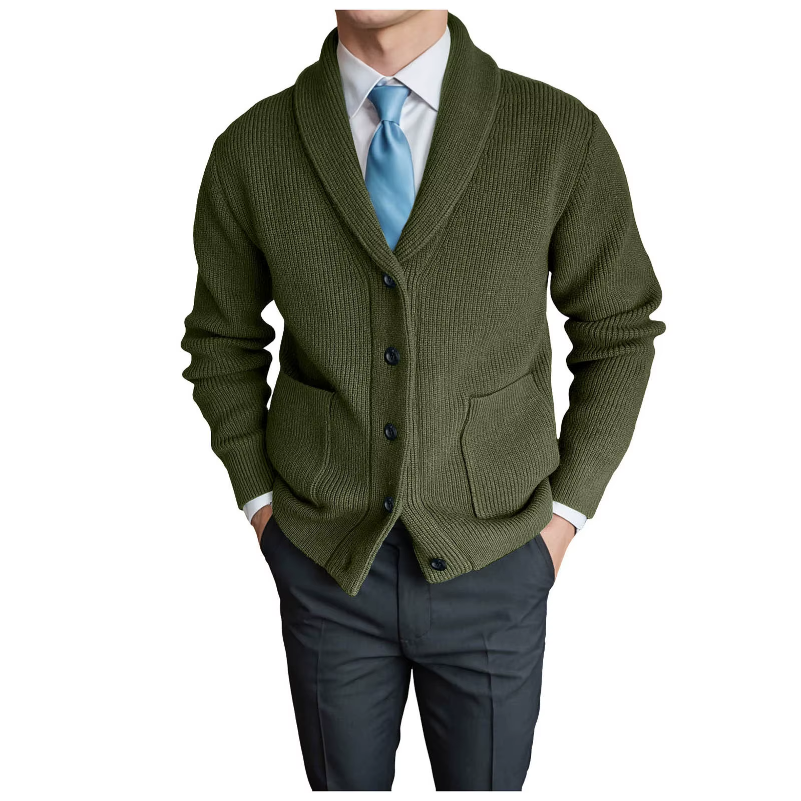 Pull pour hommes, veste grande taille, automne et hiver, Cardigan à col en V, rétro britannique, coupe cintrée, léger et Maturé, bluetб privilège ж бра