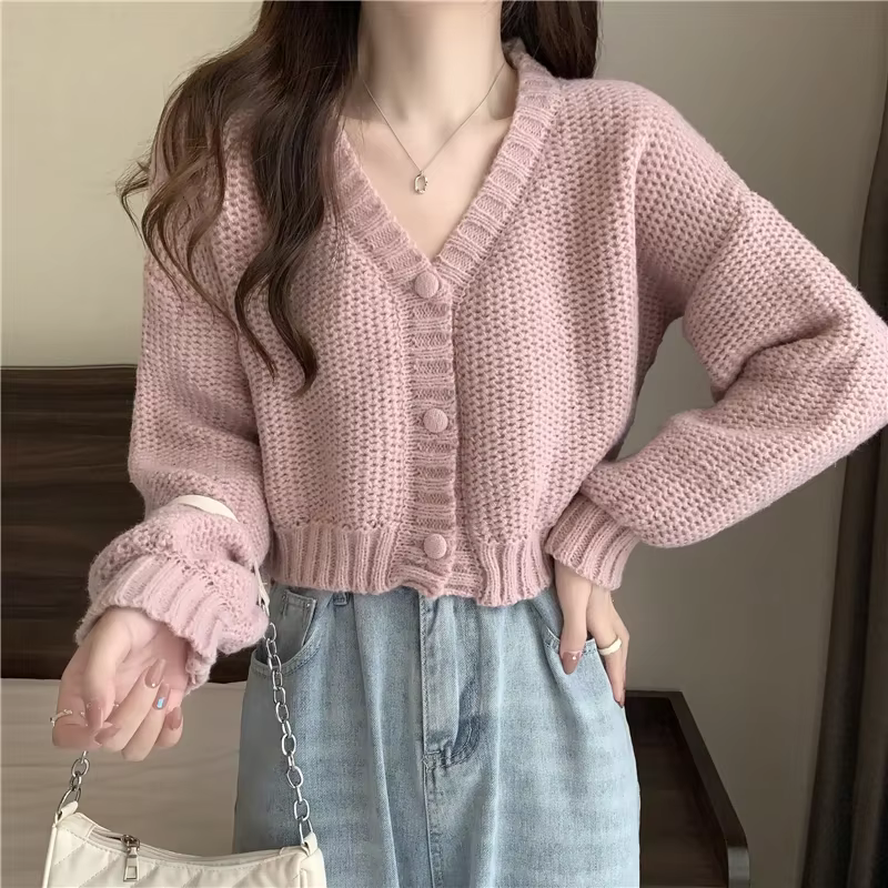 Cardigan à col en V pour femme