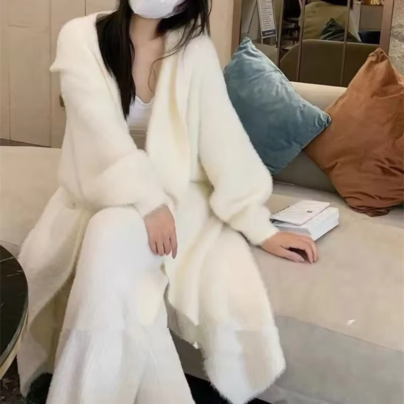 Cardigan Long blanc pour femmes