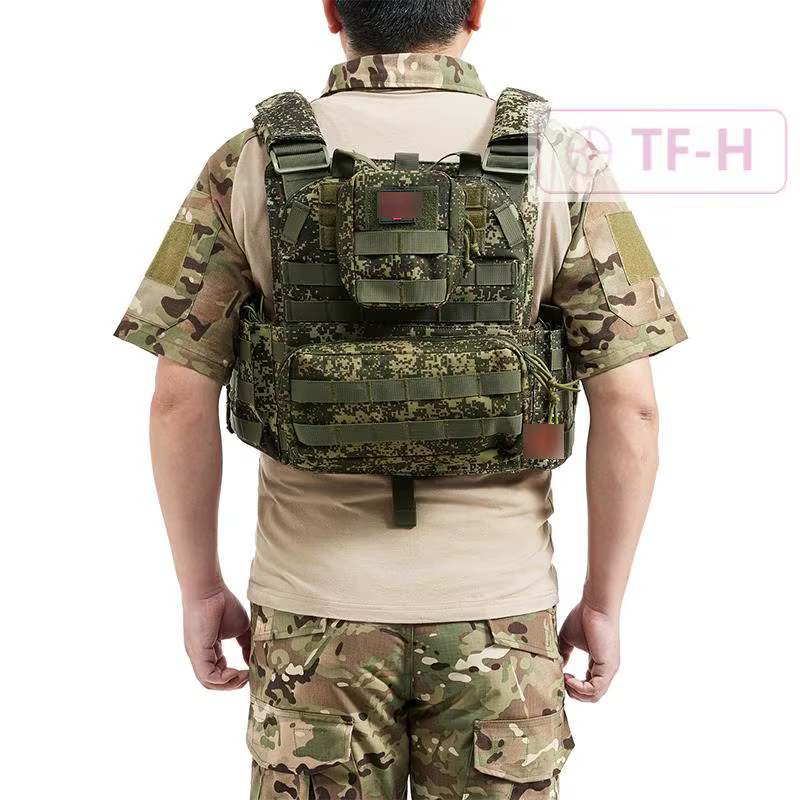 Gilet tactique, équipement de combat, accessoires de chasse, pochette, gilet Molle, camouflage vert EMR