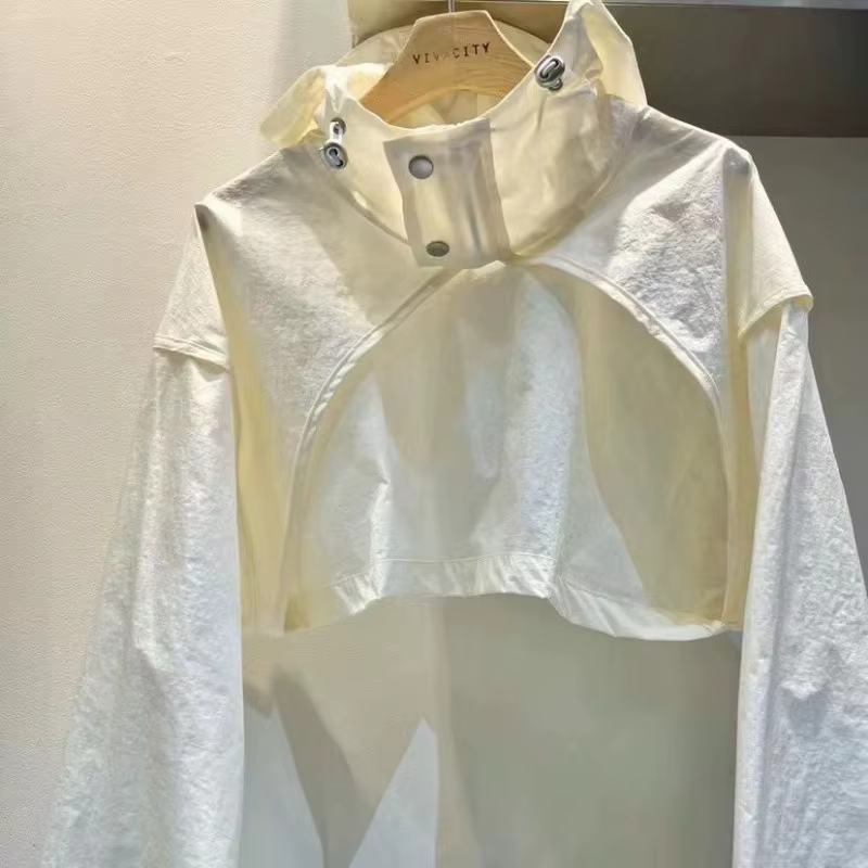 Vestes courtes à capuche pour femmes, ample, Vintage, mode petit ami, tout-assorti, sport, loisirs, résistant au soleil, vêtements unisexes Y2k, confortable et Chic Ins