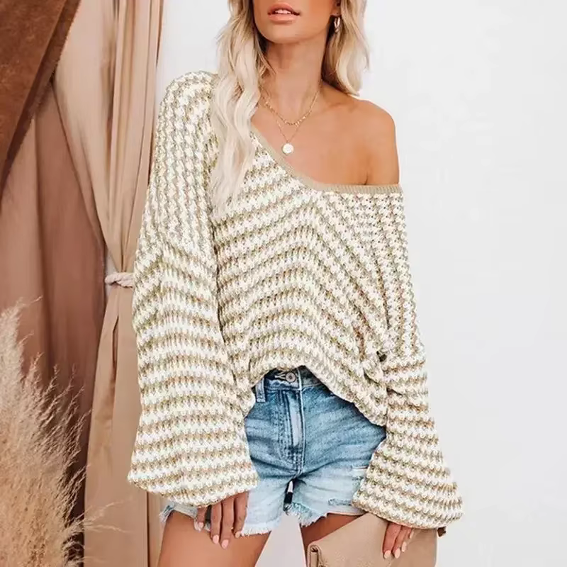 Pull tricoté décontracté pour femme