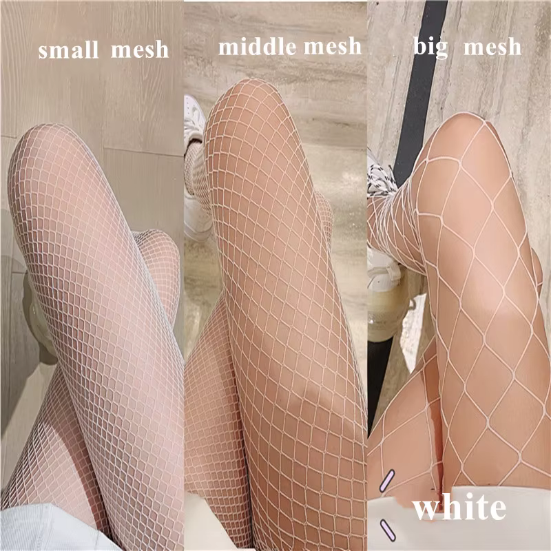 Collants résille longs sexy pour femme, bas résille en nylon, lingerie noire, bas cuissardes taille haute pour l'été