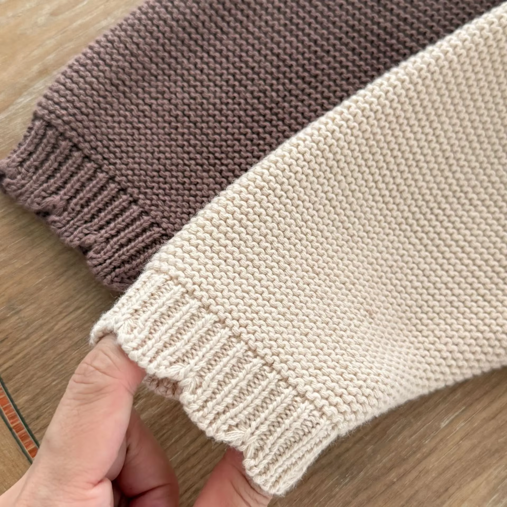 Cardigan tricoté en coton pour bébé fille et garçon de 0 à 3 ans, nouveau-né festonné à la main, manches longues, pull boutonné, vêtements d'extérieur d'automne et d'hiver
