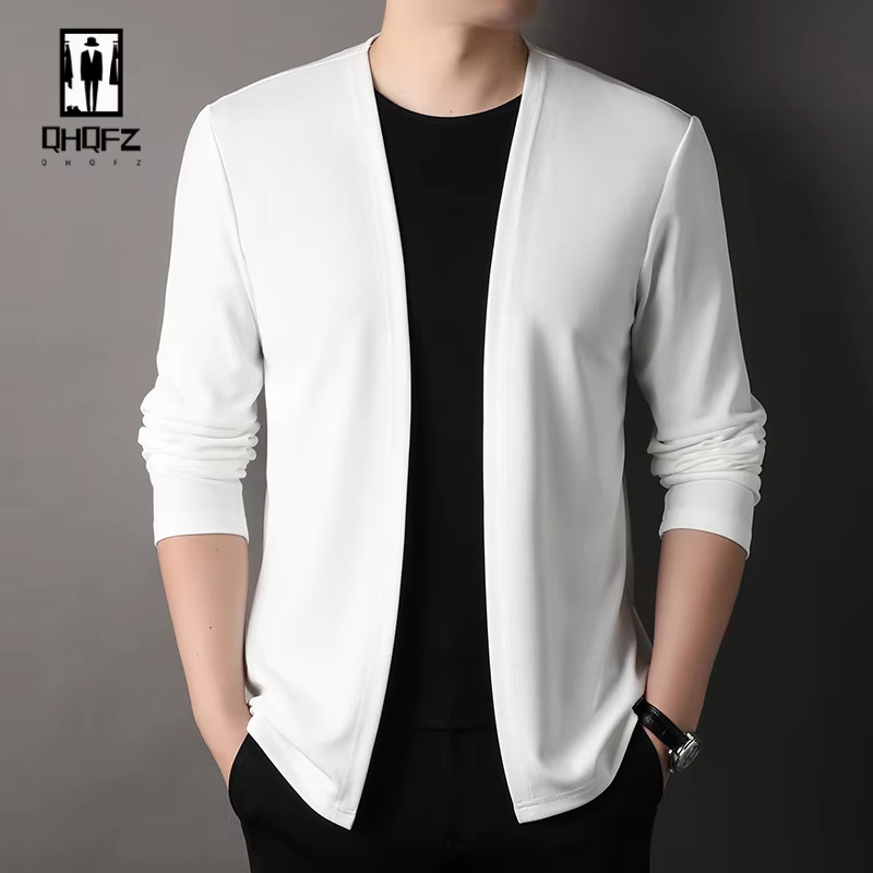 Veste Cardigan à manches longues pour hommes, haut tendance décontracté, nouvelle collection