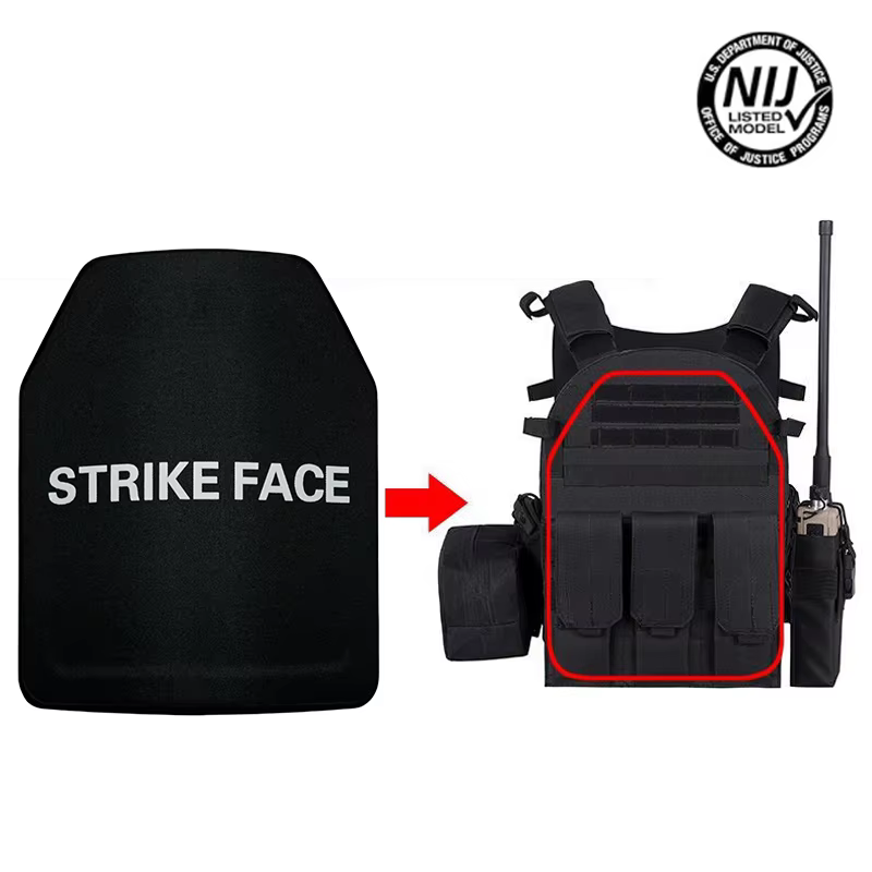 Plaque en acier pare-balles tactique pour gilet de sécurité, protection balistique pour le corps, plaque de protection NIJ IIIA