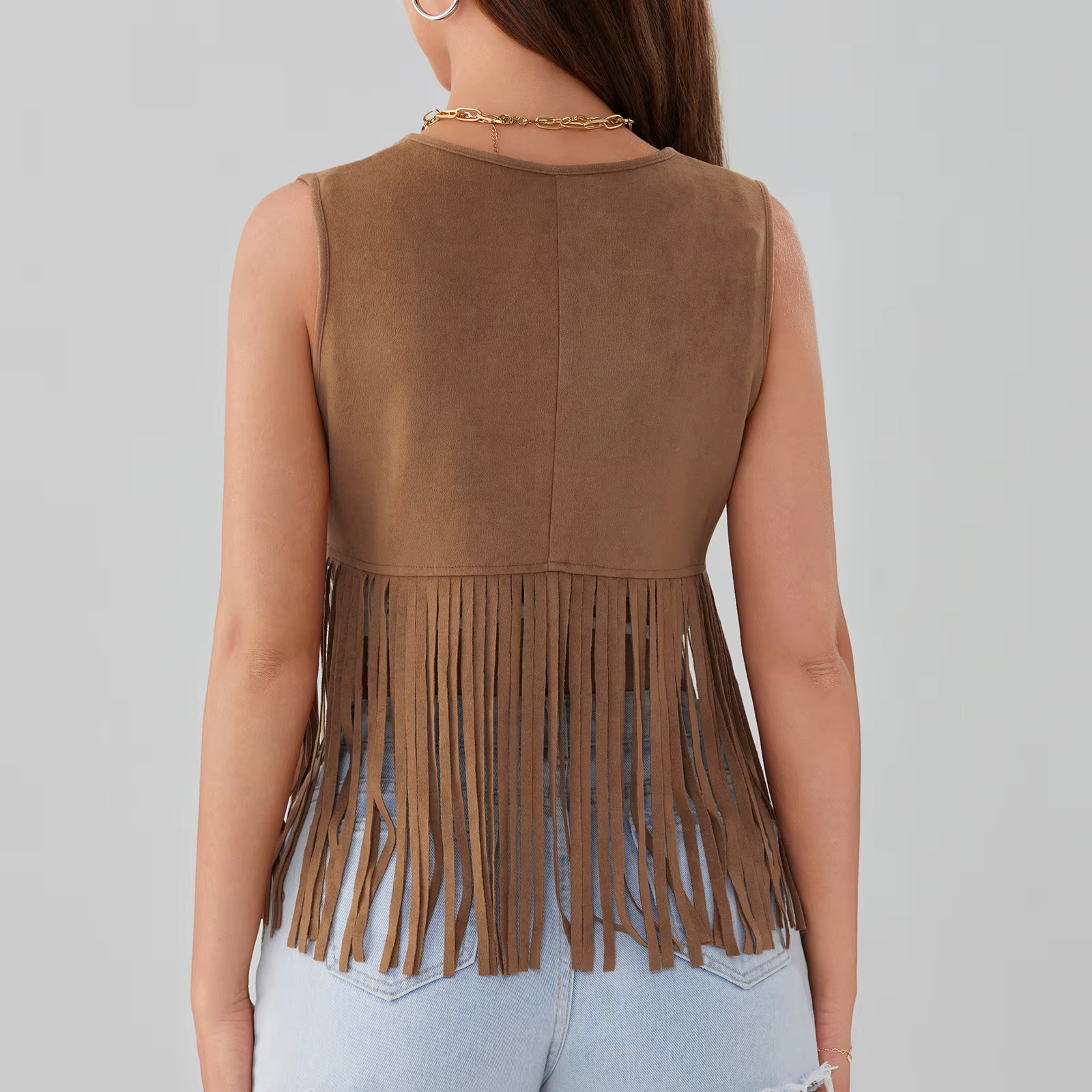 Gilet à franges pour femmes