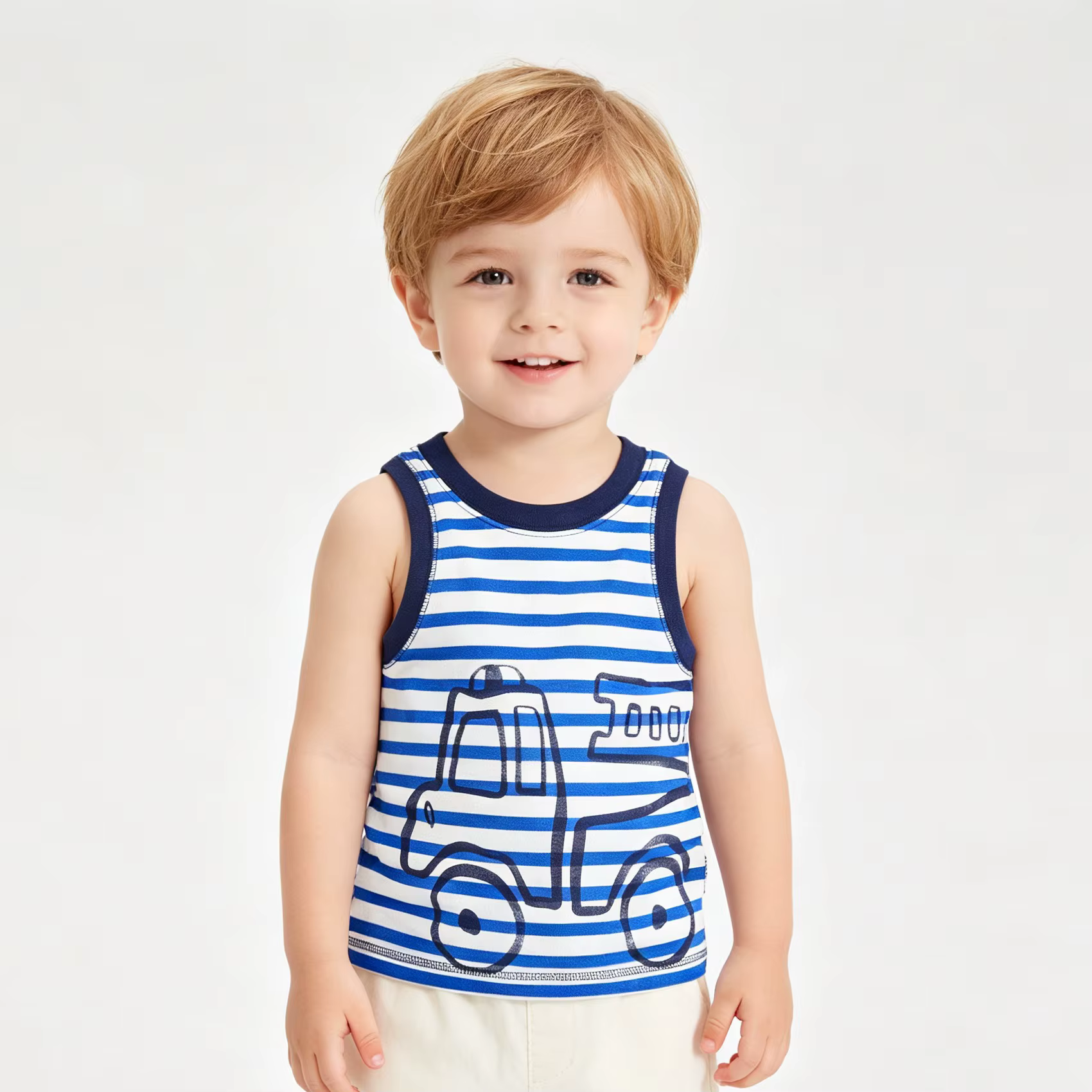 Débardeur d'été pour bébé garçon, motif 'Dad's Dare Devil Motorcycle', en coton, sans manches, T-shirt pour tout-petit, hauts d'ensemble