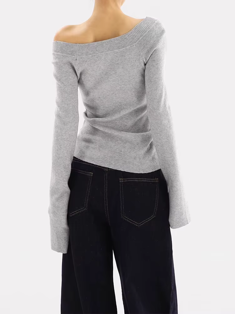 Pull à épaules dénudées pour femme