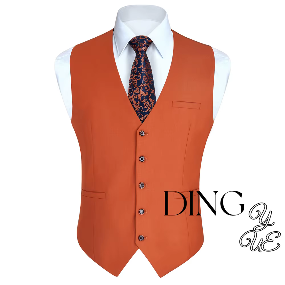 Gilet de costume pour hommes, robe formelle d'affaires, gilet avec 3 poches pour costume ou smoking