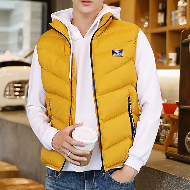 Gilet en fibre de coton pour hommes, veste décontractée, gilet épais, grande taille, 8XL