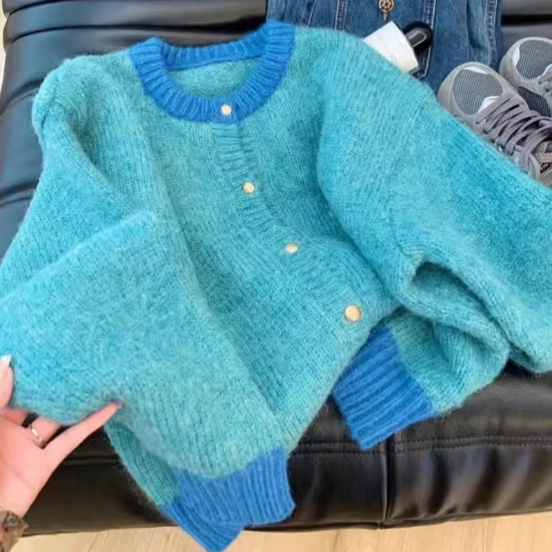Cardigan court en tricot pour femme