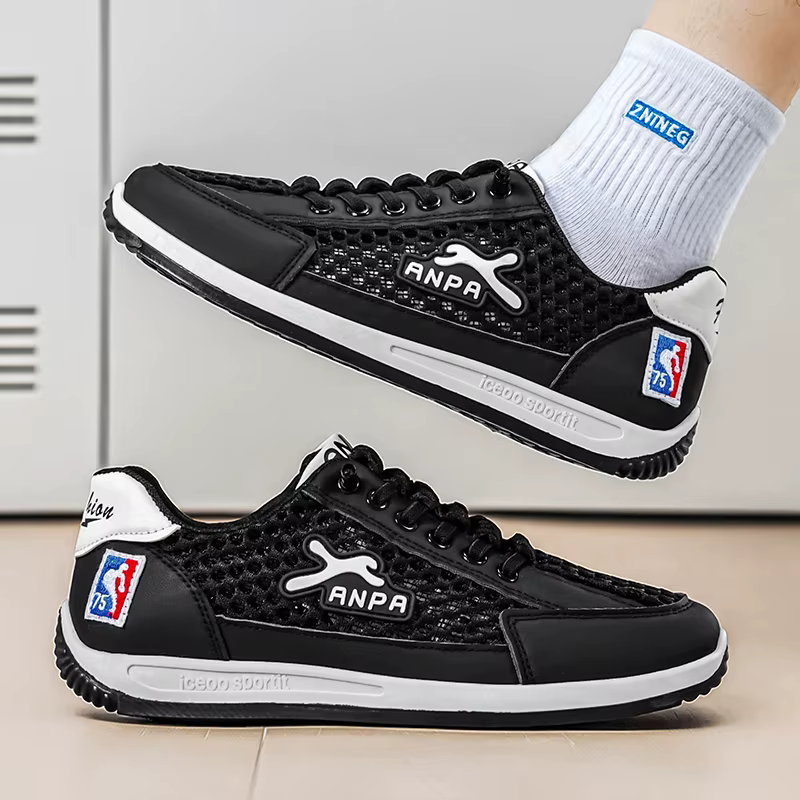 Baskets d'été en maille pour hommes, chaussures de créateur confortables et respirantes, baskets décontractées pour hommes, chaussures de sport antidérapantes pour l'extérieur, baskets pour hommes