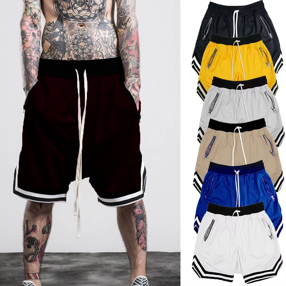 Short de dehors en Maille pour Homme, Basket-Ball, vaccage Rapide, Gym, Jogging de Fitness, Décontracté, Respirant, Pantalon Court, Été