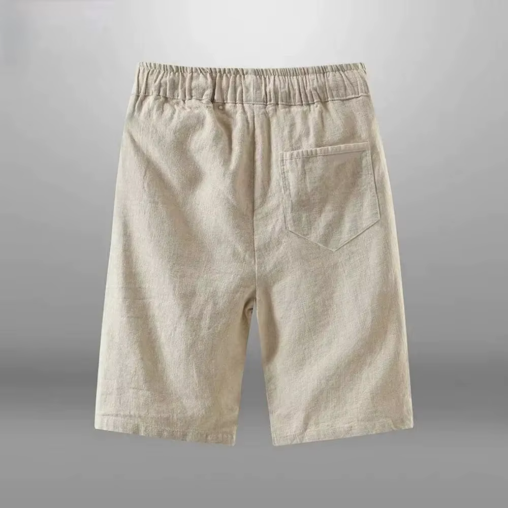 Shorts de plage en coton et lin pour hommes, décontractés, respirants, pantalons de survêtement courts, vacances, salle de sport, basket-ball