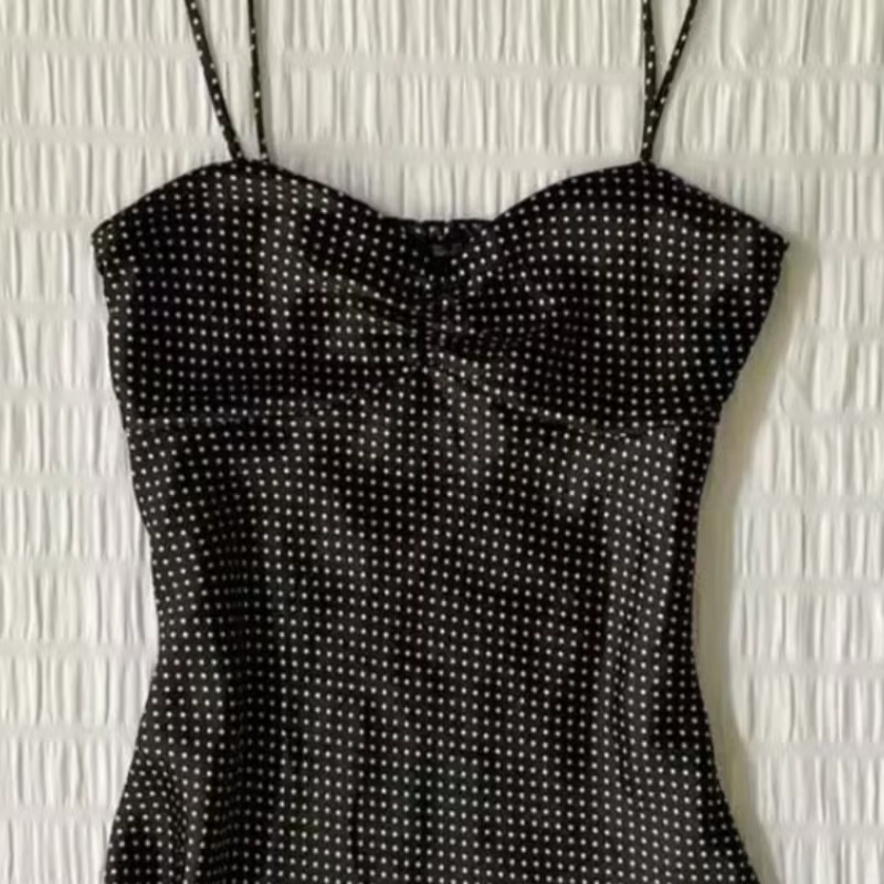 Camisole vintage à pois français pour femmes
