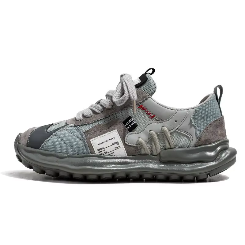 Baskets à plateforme en maille respirante pour hommes, chaussures de sport canisées, confortables, baskets à lacets, été, nouveau
