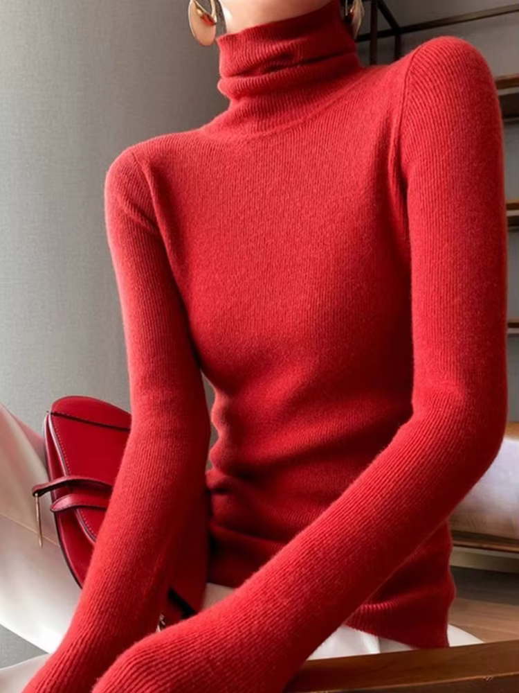 Pull-over col roulé pour femme 2026
