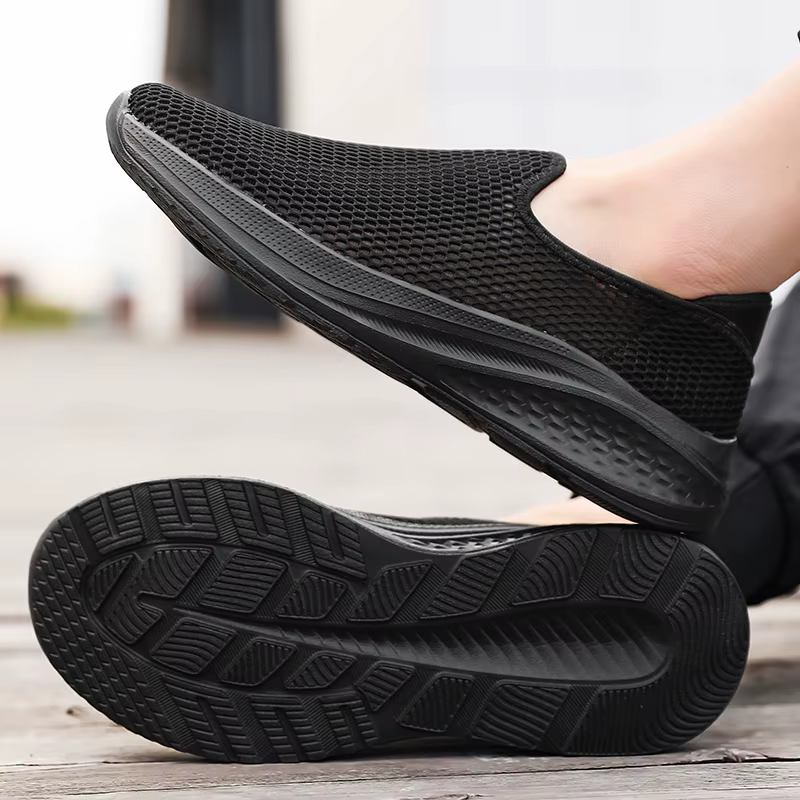 Baskets en maille pour hommes, chaussures de marche décontractées, souples et respirantes, chaussures de course, confortables et légères, mocassins