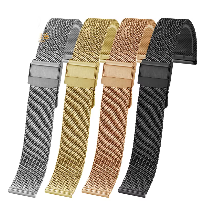 Mesh Milanese Watch Band For TISSOT  for Omega for Seiko Watch  Stainless Steel Bracelet Adjustable Strap 18mm 20mm 22mm