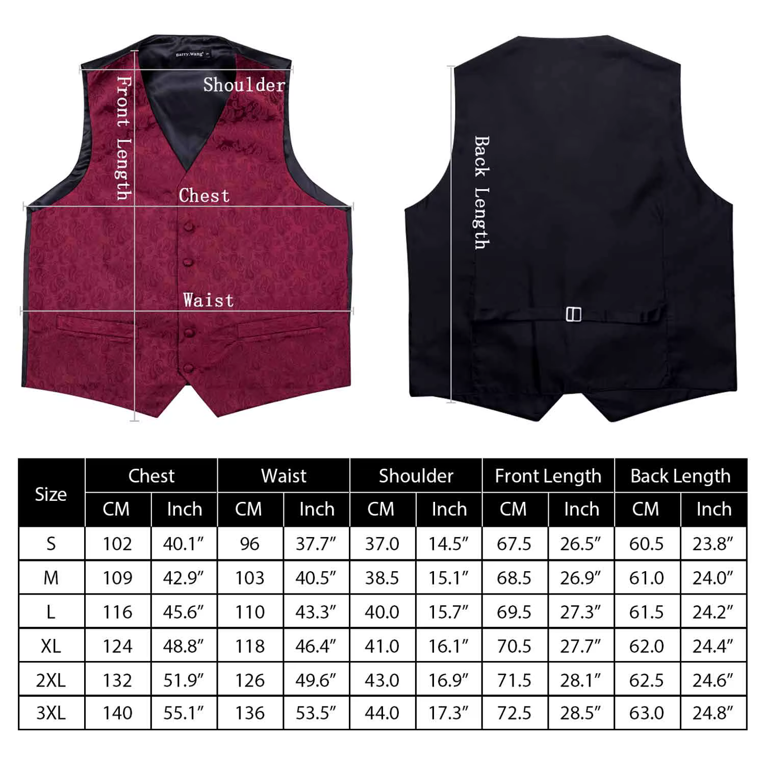 Ensemble de gilet et cravate jacquard pour homme 4 pièces, motif cachemire floral, avec pochette de costume et boutons de manchette, pour costume, smoking, mariage