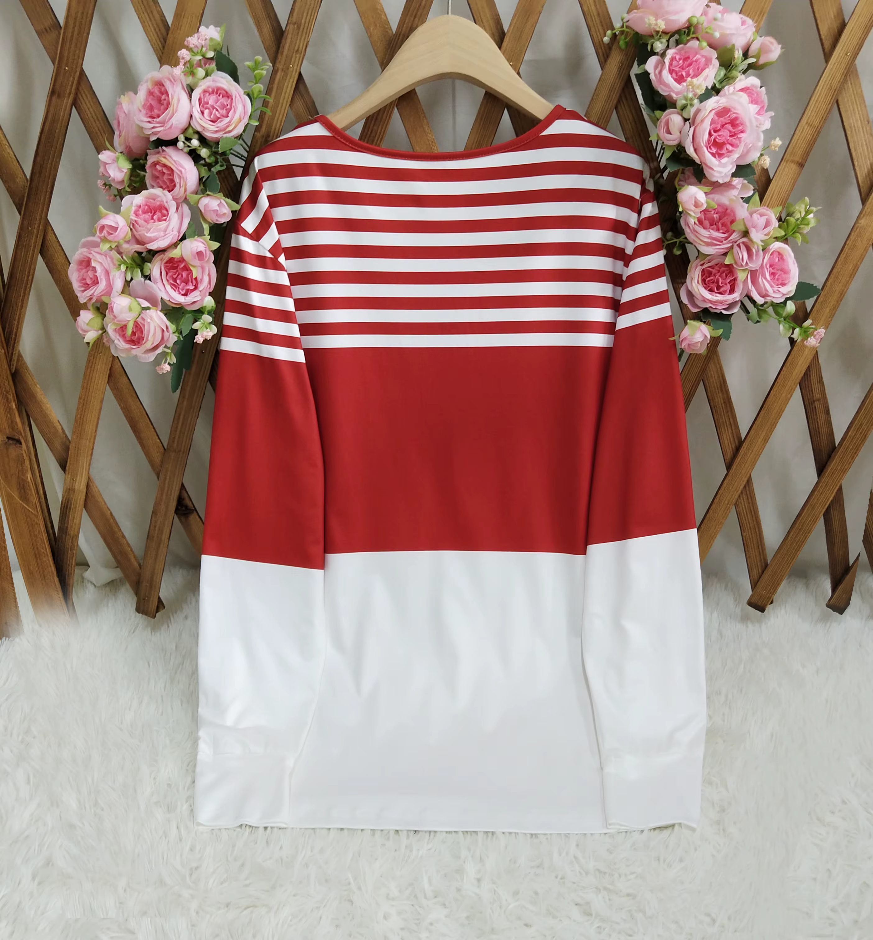 Pull femme quart zippé à rayures