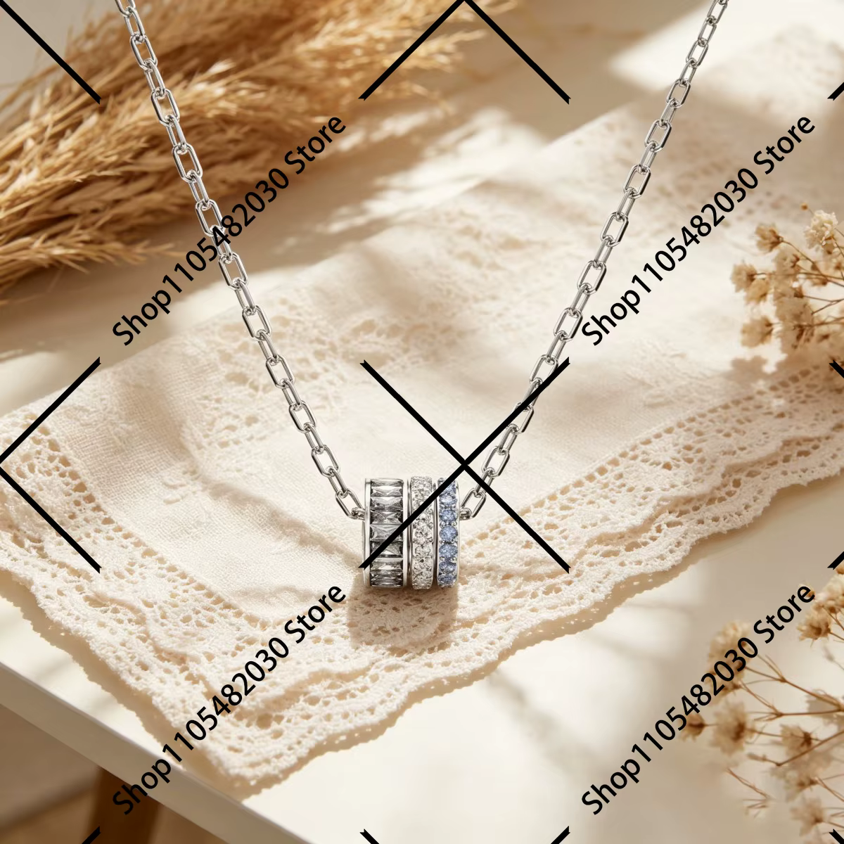 Collier Cygne à Coupe Baguette, Bijou Spectaculaire et Audacieux