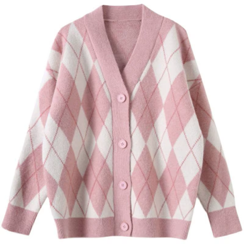 Cardigan à col en V pour femmes, mode coréenne, nouveautés tendance à manches longues, léger, tendance, pull tricoté ample, 2025
