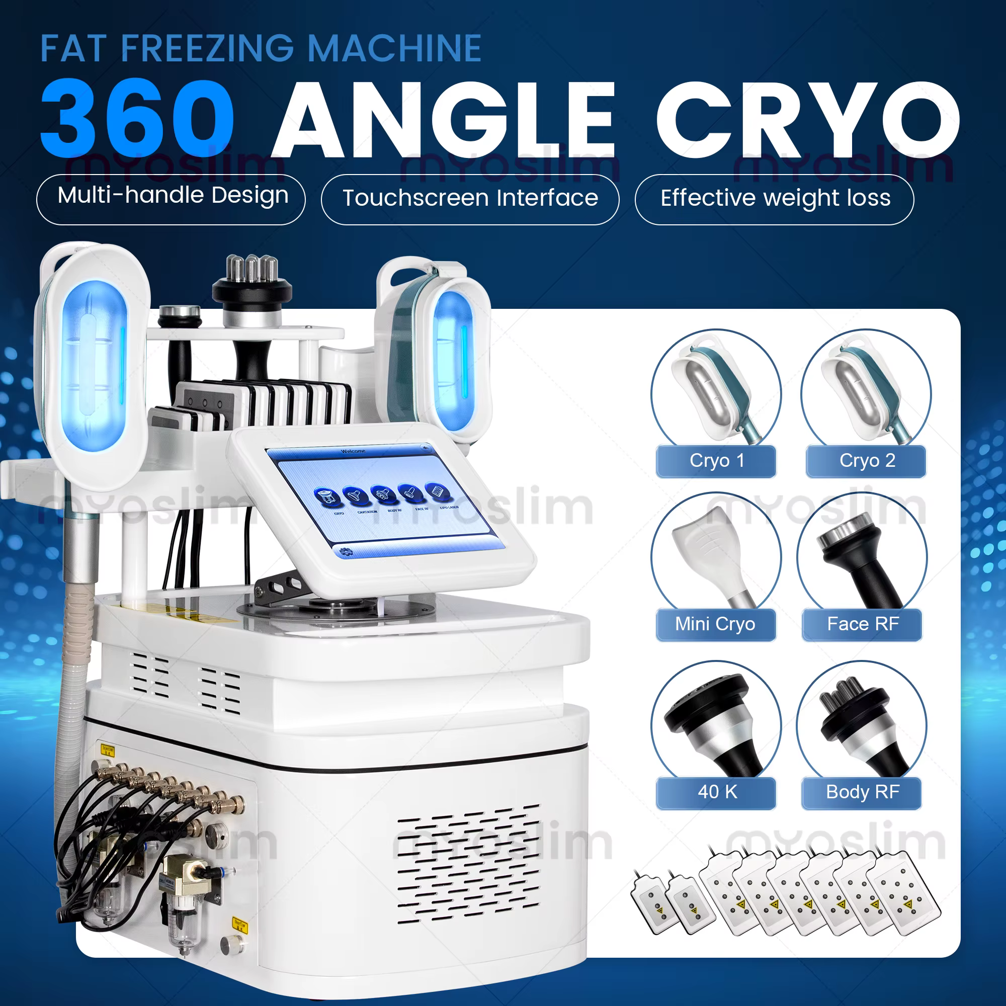 360 °   Contouring corporel par cryolipolyse pour une réduction efficace de la graisse et de la cellulite grâce à la technologie de cavitation sous vide