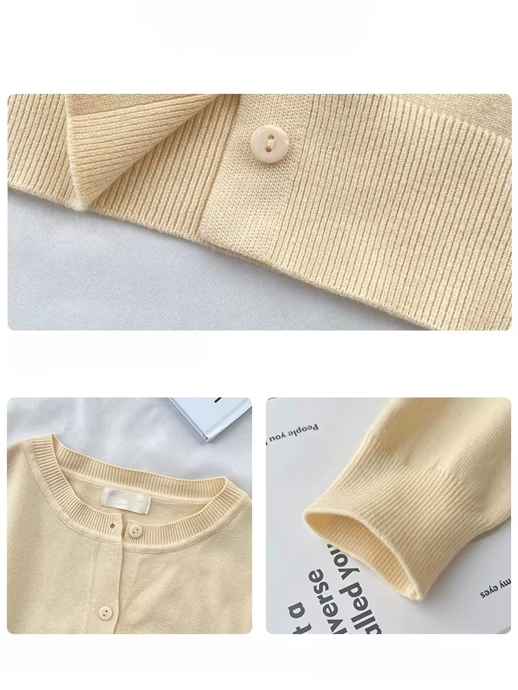 Cardigans et pulls pour femmes 2026 – Nouveauté décontractée et chaude pour le printemps et l'été – Col rond