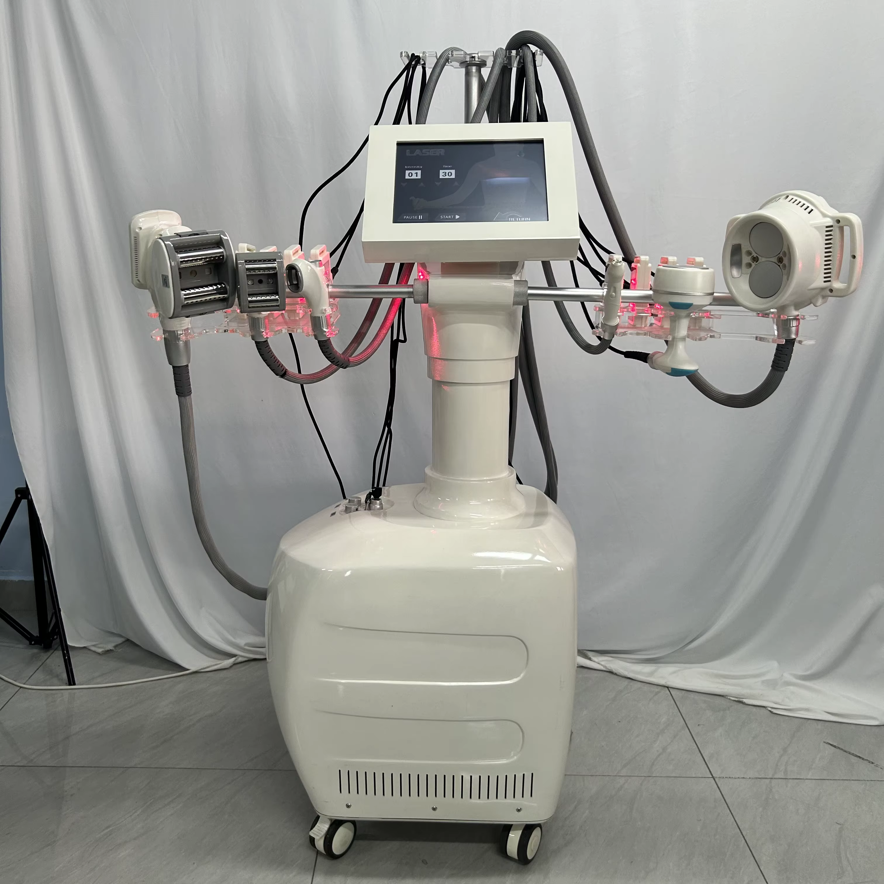 Appareil multifonctionnel VELABODY SHAPE V10 pour le remodelage corporel, la cavitation, l'élimination de la cellulite et des graisses, le soin des yeux et la perte de poids