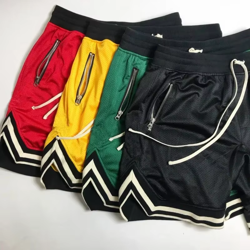 Shorts de sport en mesh pour hommes, été, basketball, fitness, course à pied, respirants, amples, entraînement musculaire, Bermuda Masculina