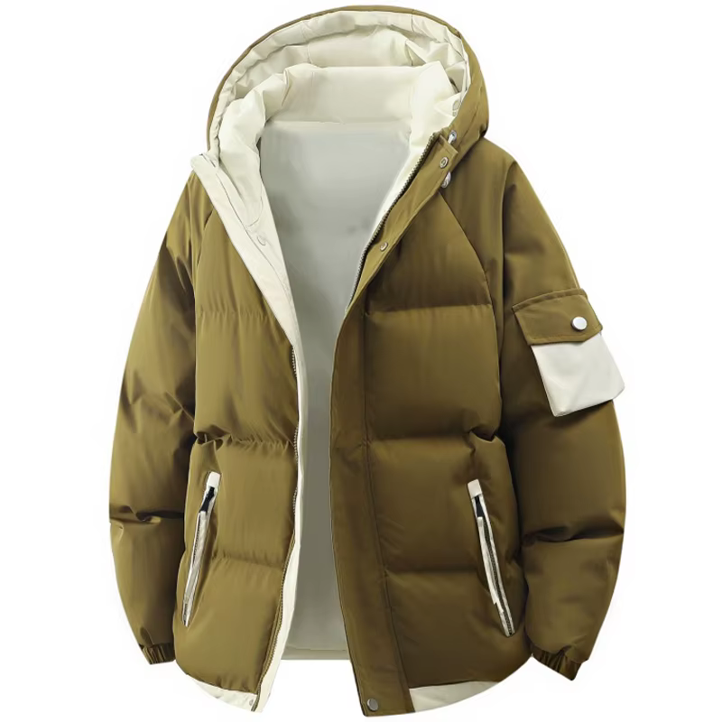 Veste pour homme à col montant, parka d'hiver, nouvelle veste en duvet, veste chaude en polaire, veste de travail et de loisirs pour homme, veste de baseball 8855