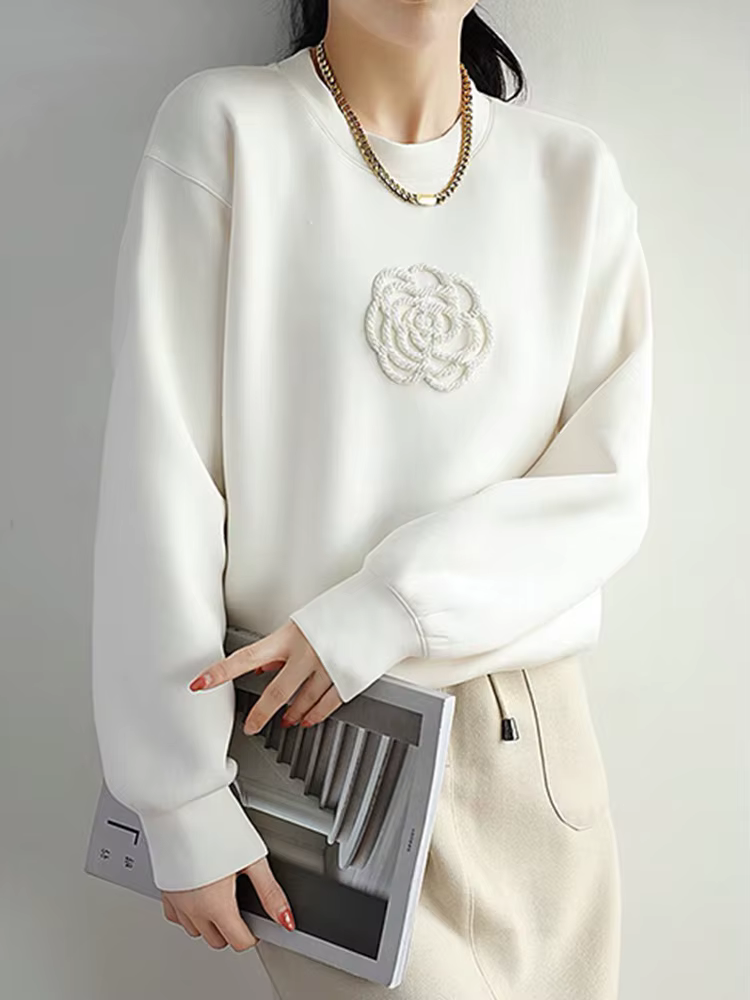 S-XXL mode coréenne noir blanc pull O cou sweat-shirt Patchwork haut automne hiver manches longues Kawaii pulls Streetwear décontracté