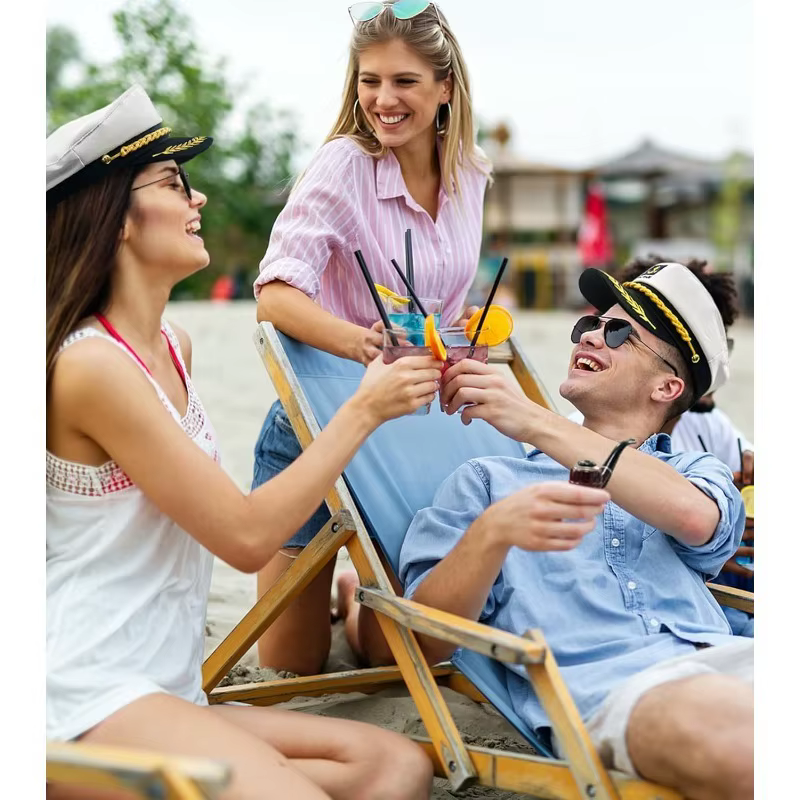 Chapeau de marin pour adultes – Accessoire de costume de capitaine pour hommes et femmes, idéal pour Halloween, cosplay, fêtes de yacht