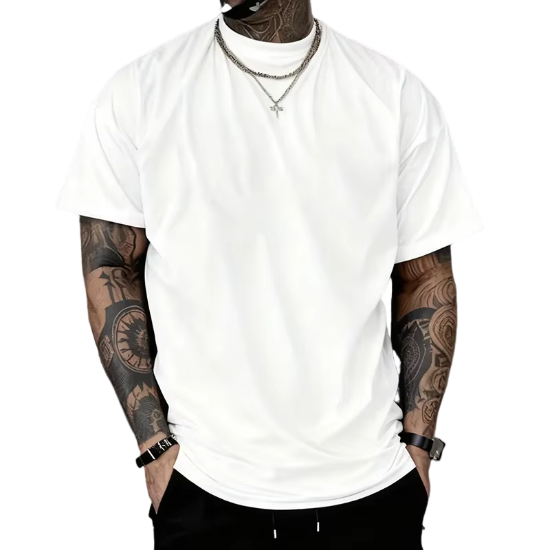 T-shirt homme haute qualité 100% coton col rond manches courtes classique noir blanc couleur Pure t-shirts printemps été décontracté dessus frais