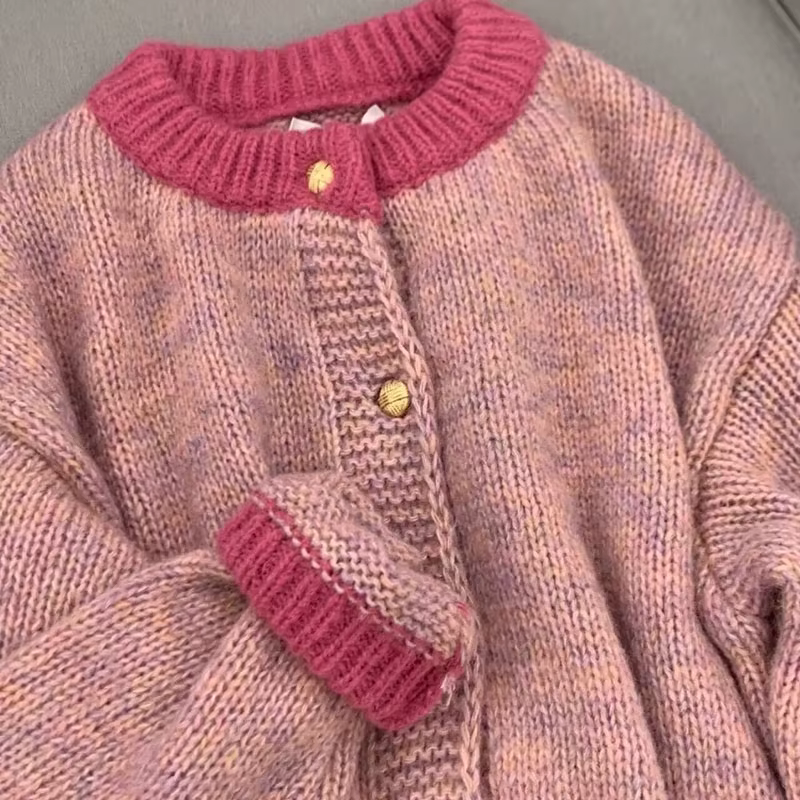 Cardigan court en tricot pour femme