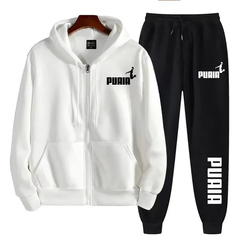 2025 nouveaux vêtements de sport pour hommes tendance imprimé sweat à capuche pantalon 2 pièces ensemble décontracté veste à glissière ensemble vêtements quotidiens automne hiver