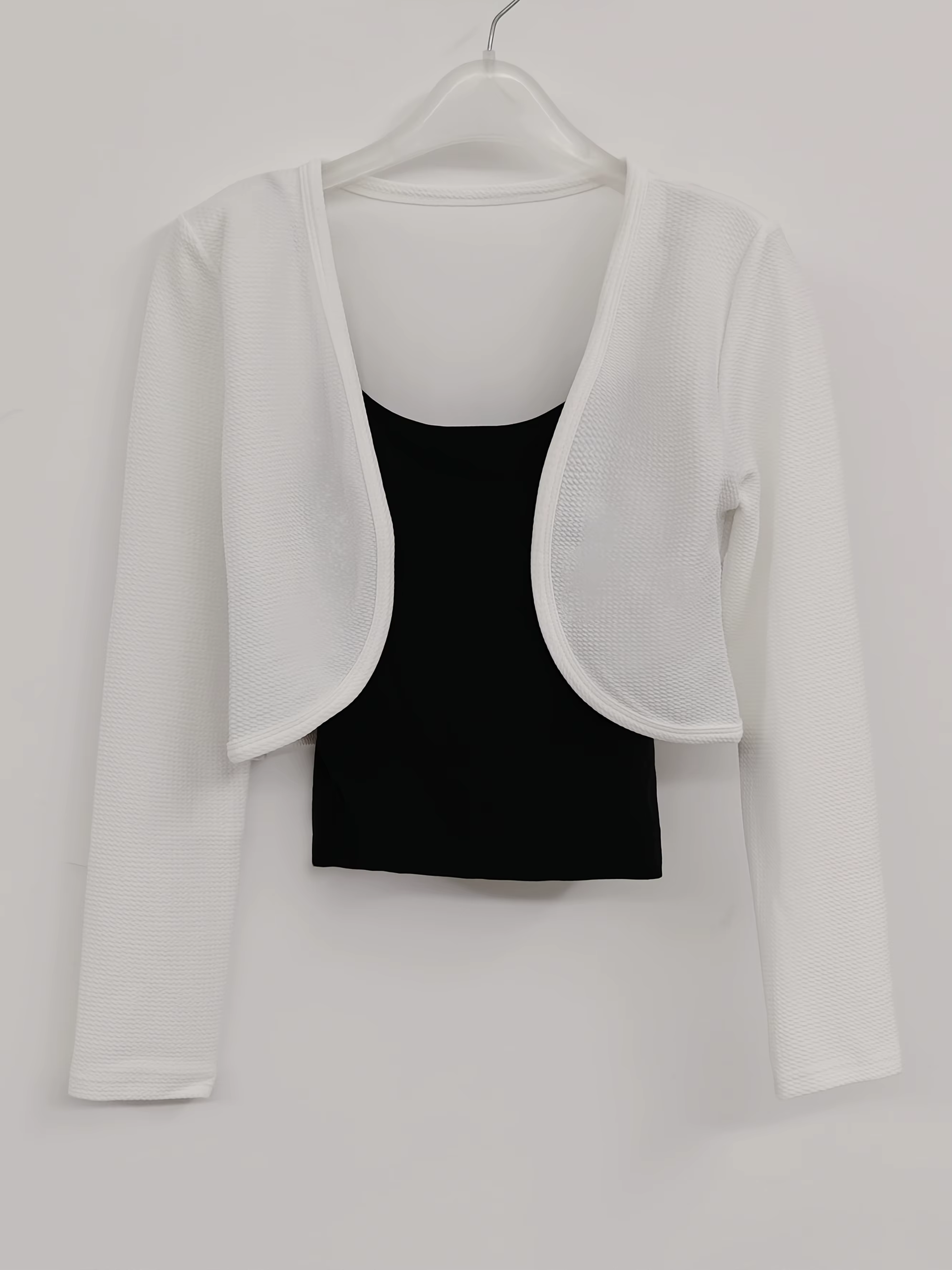 Boléro court léger à manches longues pour femme