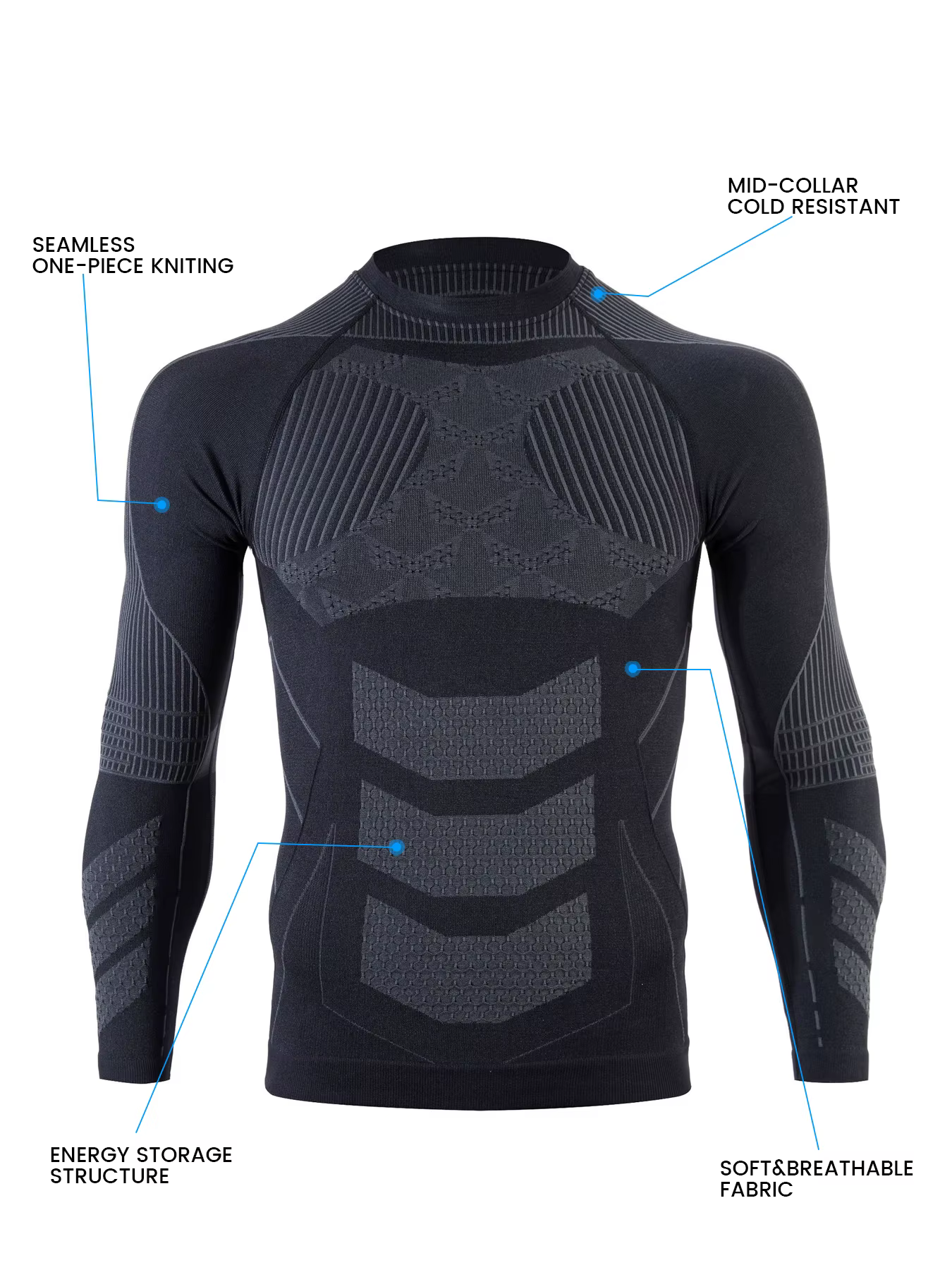 Sous-vêtements thermiques pour hommes, ensemble de survêtement longs avec couche de Base doublée en polaire, haut et bas