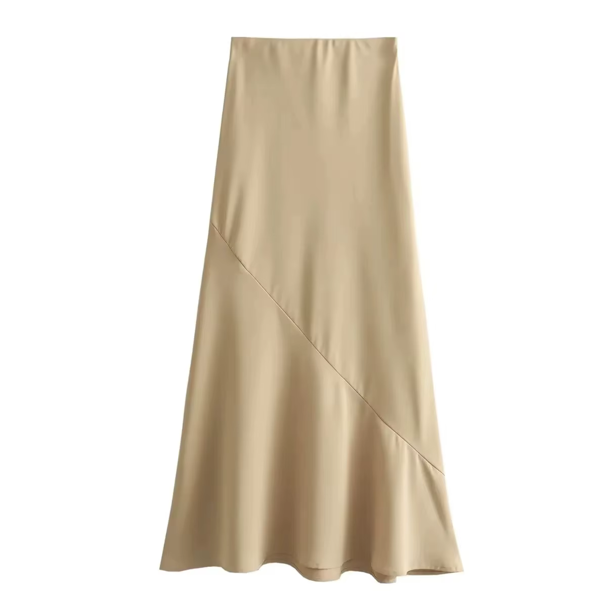 Ensemble 2 pièces élégant pour femme HH : Gilet sans manches à simple boutonnage et jupe longue trapèze unie