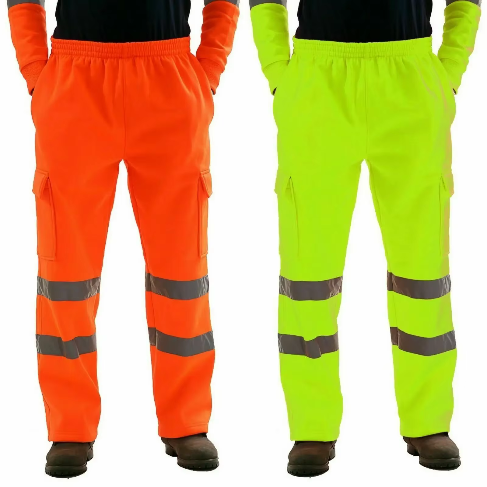 Pantalons de travail pour hommes, vêtements de travail en Patchwork, bas d'uniforme, pantalons de survêtement de sécurité, pantalons réfléchissants rayés, pantalons de Jogging amples pour hommes