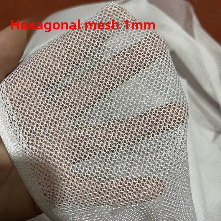 Tissu en maille hexagonale à trous ronds au mètre pour chaise, boîte, sac, haut-parleur, pêche, bricolage, vêtements, couture, filet respirant noir