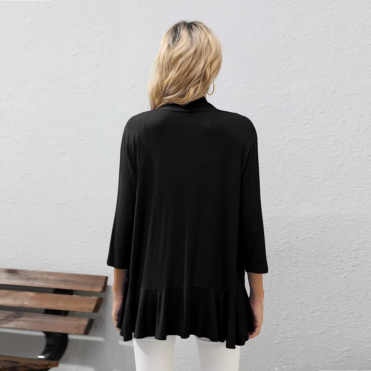 Femmes mode Cardigan printemps couleur unie