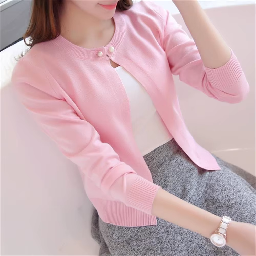 2024 mode femmes pull femme Cardigan mince vêtements d'extérieur court Design