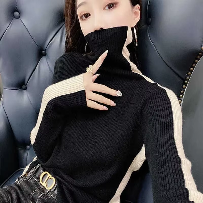 Pull en tricot à manches longues pour femme