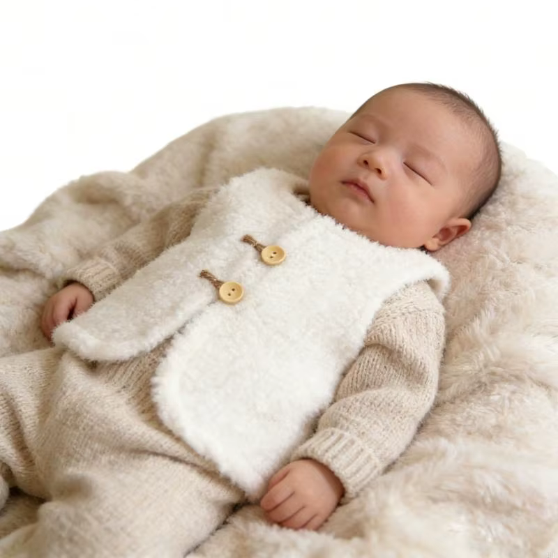 Gilet photographie doux pour bébé, accessoires essentiels pour capturer d'adorables Portraits nouveau-nés confortablement
