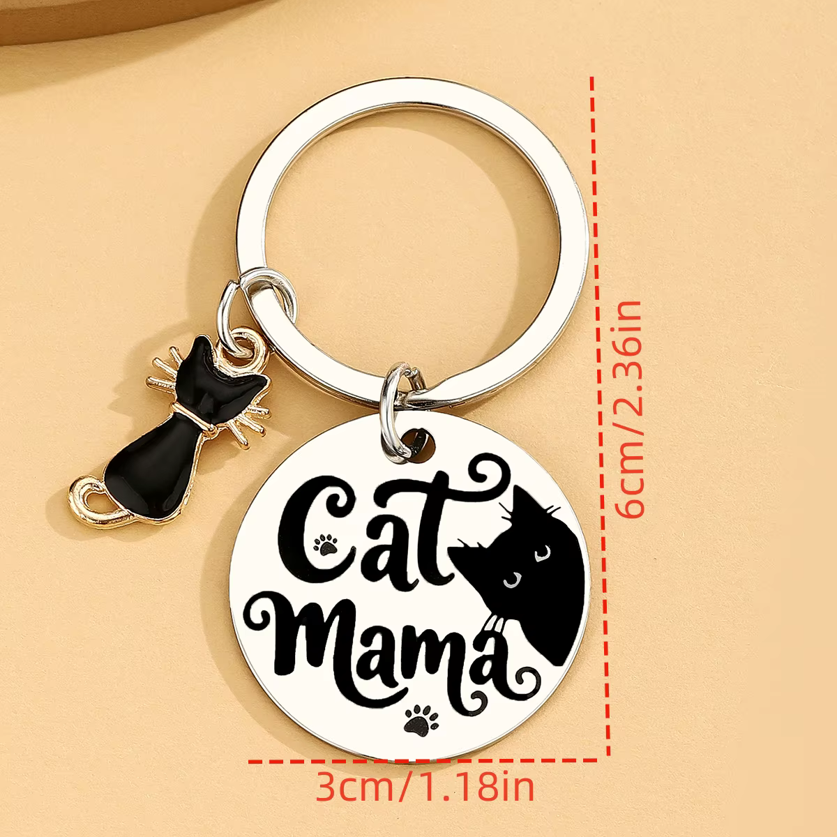 Chat maman cadeaux pour femmes anniversaire Unique chats noirs amant cadeau pour femmes filles drôle Halloween chat dame porte-clés cadeau